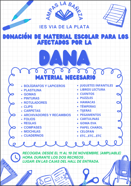 Recogida material escolar DANA 2024